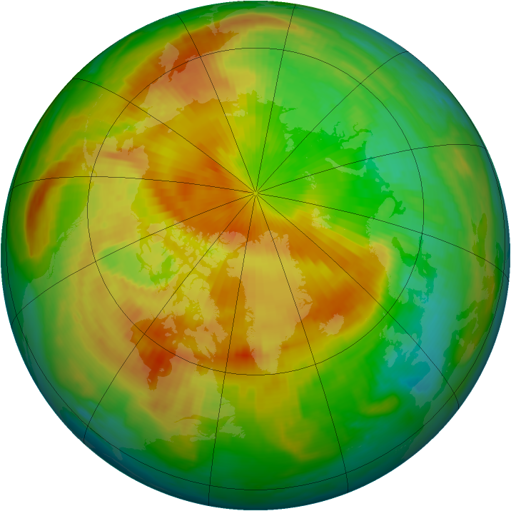 Arctic ozone map for 02 May 1997